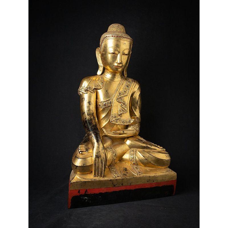 Große und besondere antike burmesische Buddha-Statue aus Burma im Angebot 4