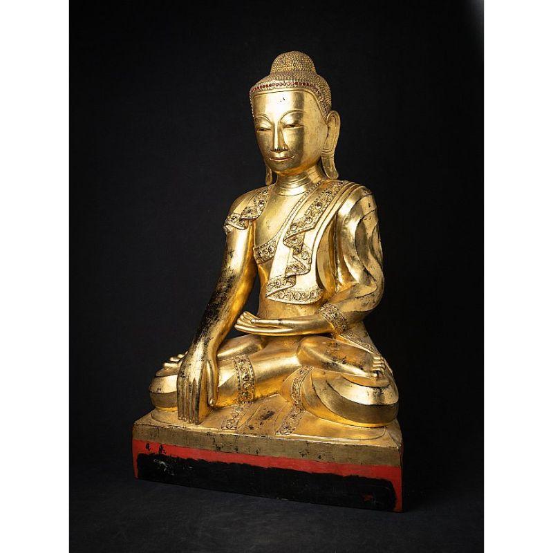 Große und besondere antike burmesische Buddha-Statue aus Burma im Zustand „Gut“ im Angebot in DEVENTER, NL