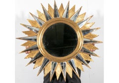 Large and Spectacular Antique Sunburst Mirror