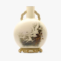 Large Porcelain Moon Vase Charles Henry Clifford Baldwyn for Royal Worcester