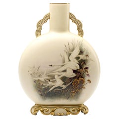 Large Porcelain Moon Vase Charles Henry Clifford Baldwyn for Royal Worcester