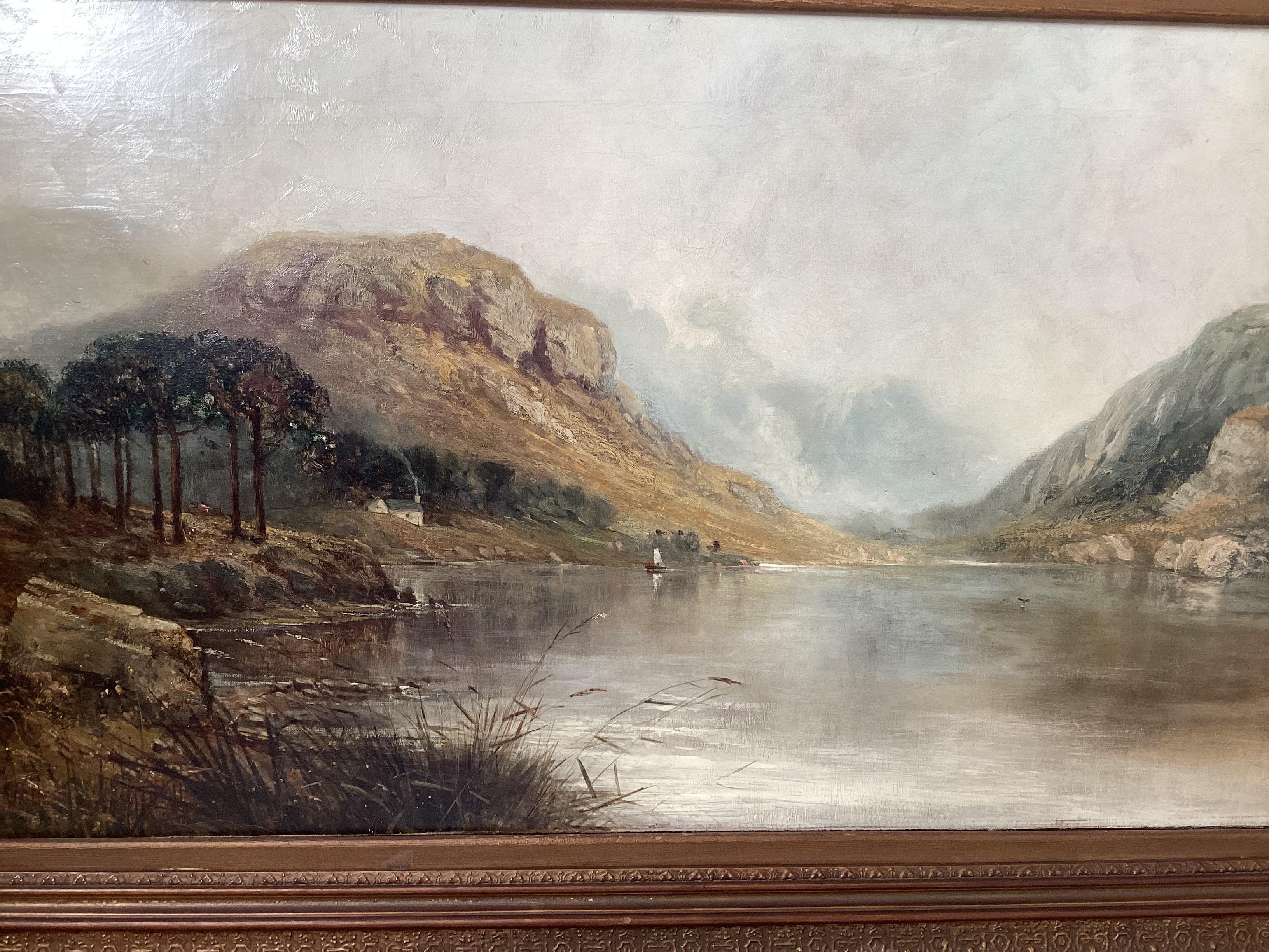 Victorian Large and Stunning Oil on Canvas Landscape in Original Giltwood Frame
