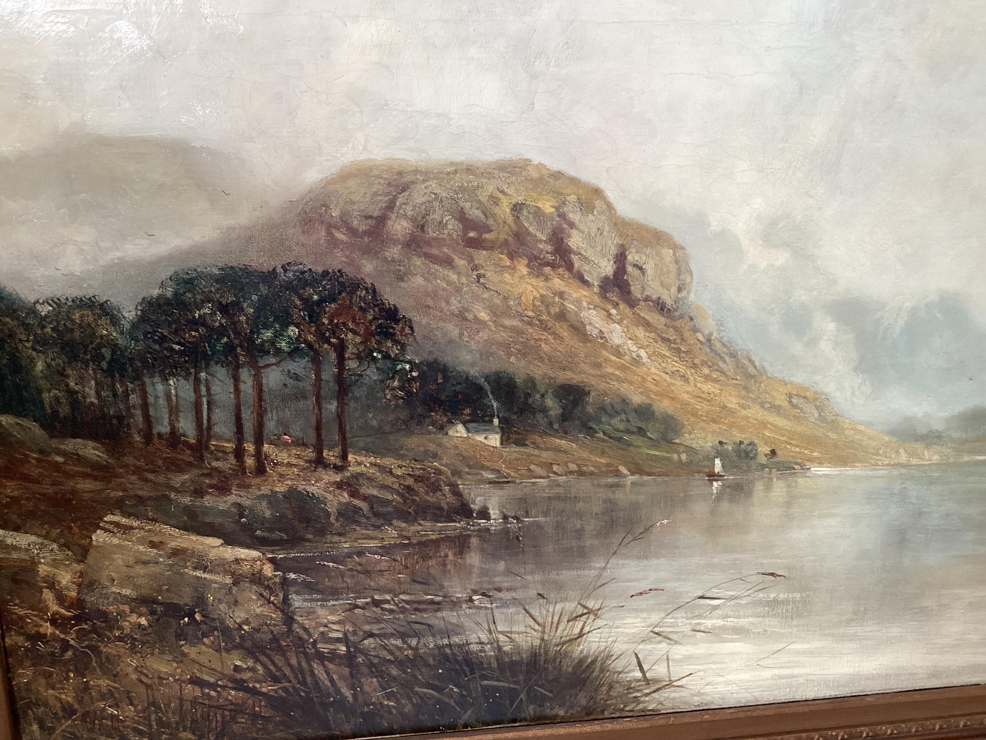 Large and Stunning Oil on Canvas Landscape in Original Giltwood Frame 2