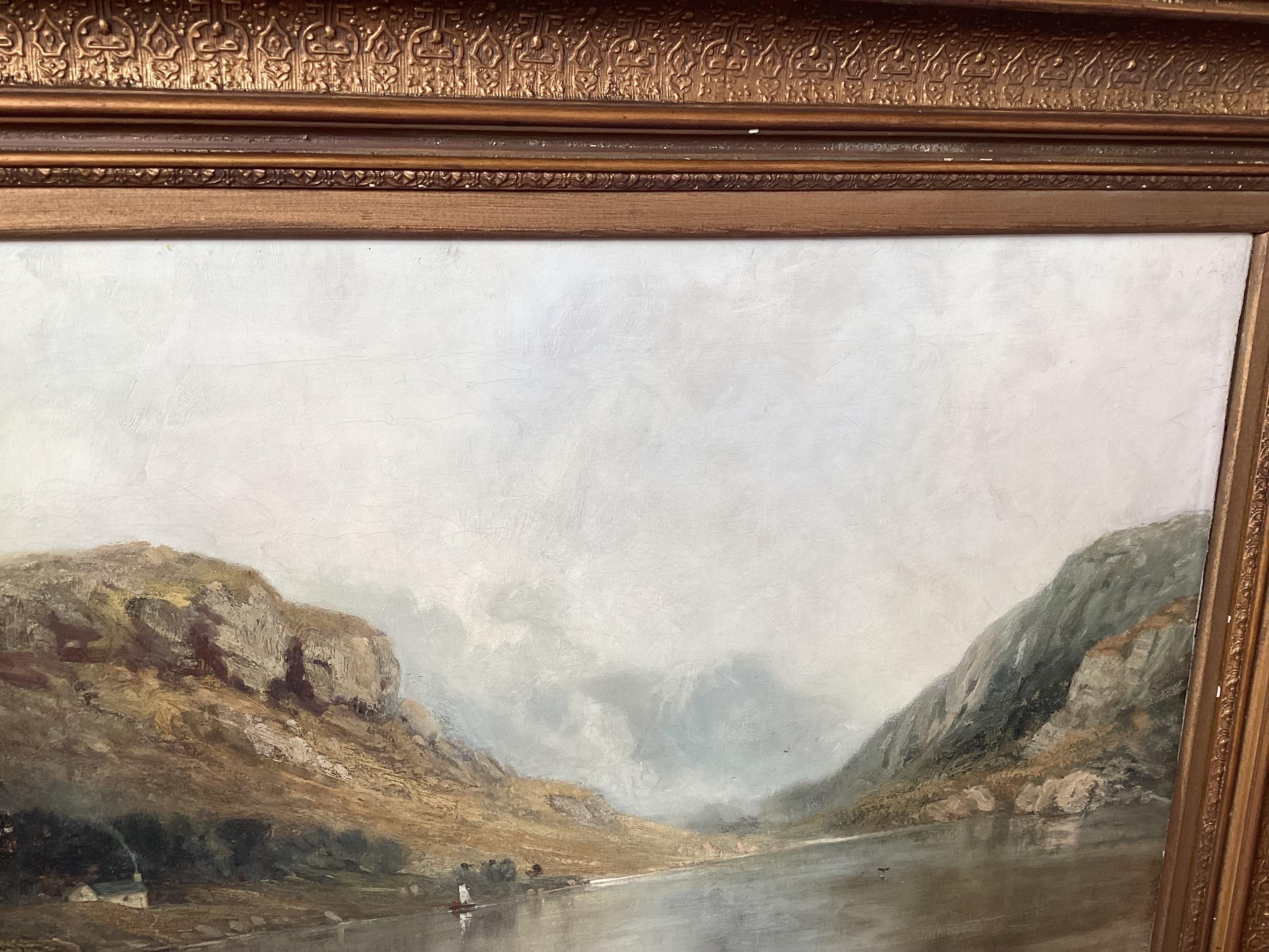 Large and Stunning Oil on Canvas Landscape in Original Giltwood Frame 3