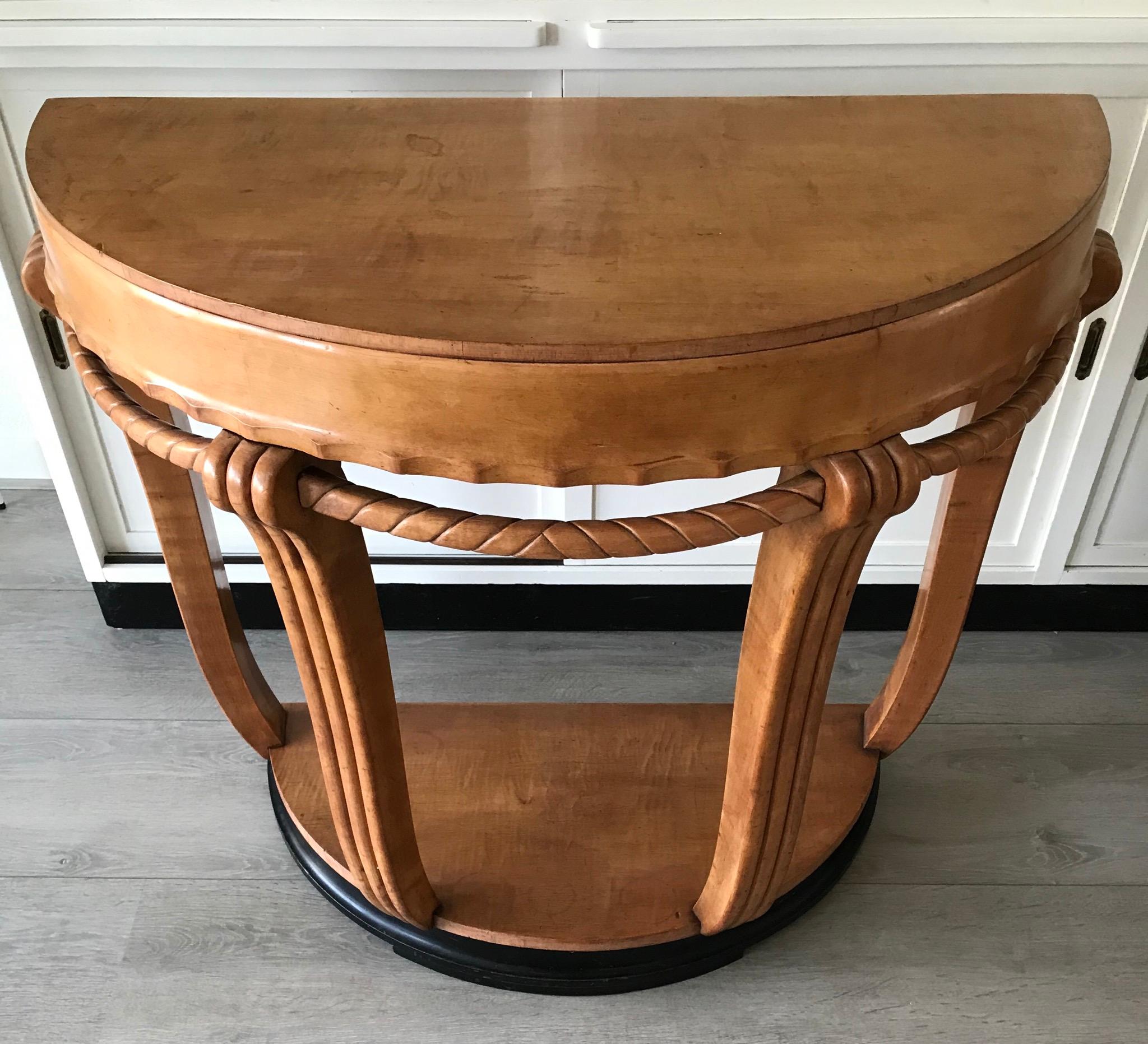 semi circular side table