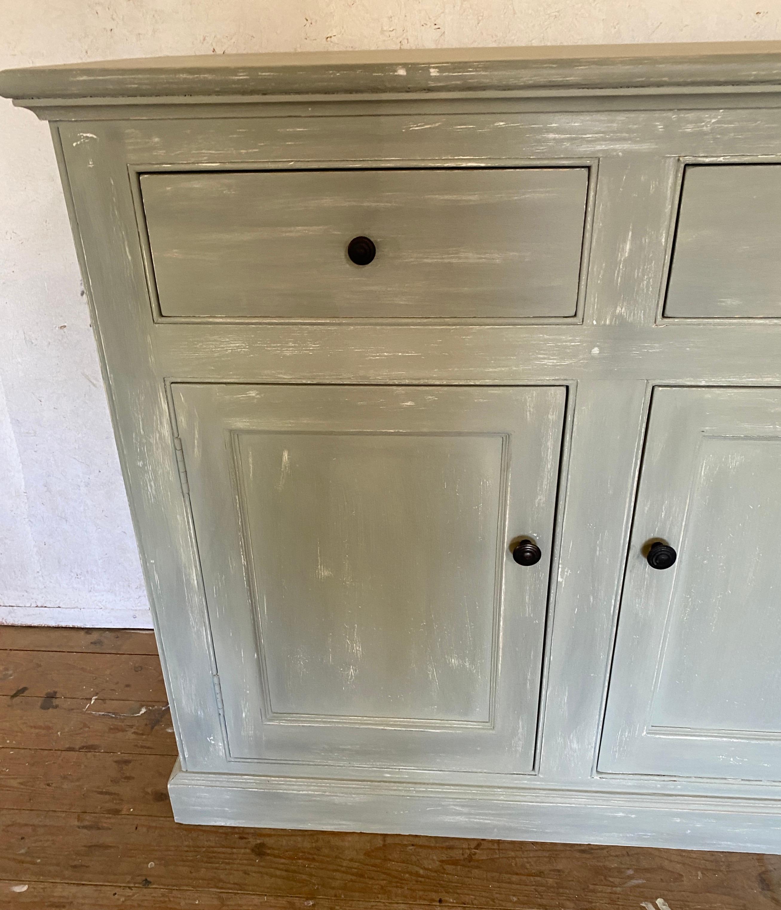 Hand-Crafted Large and Tall Country Style Kitchen or Dining Room Server Chest For Sale