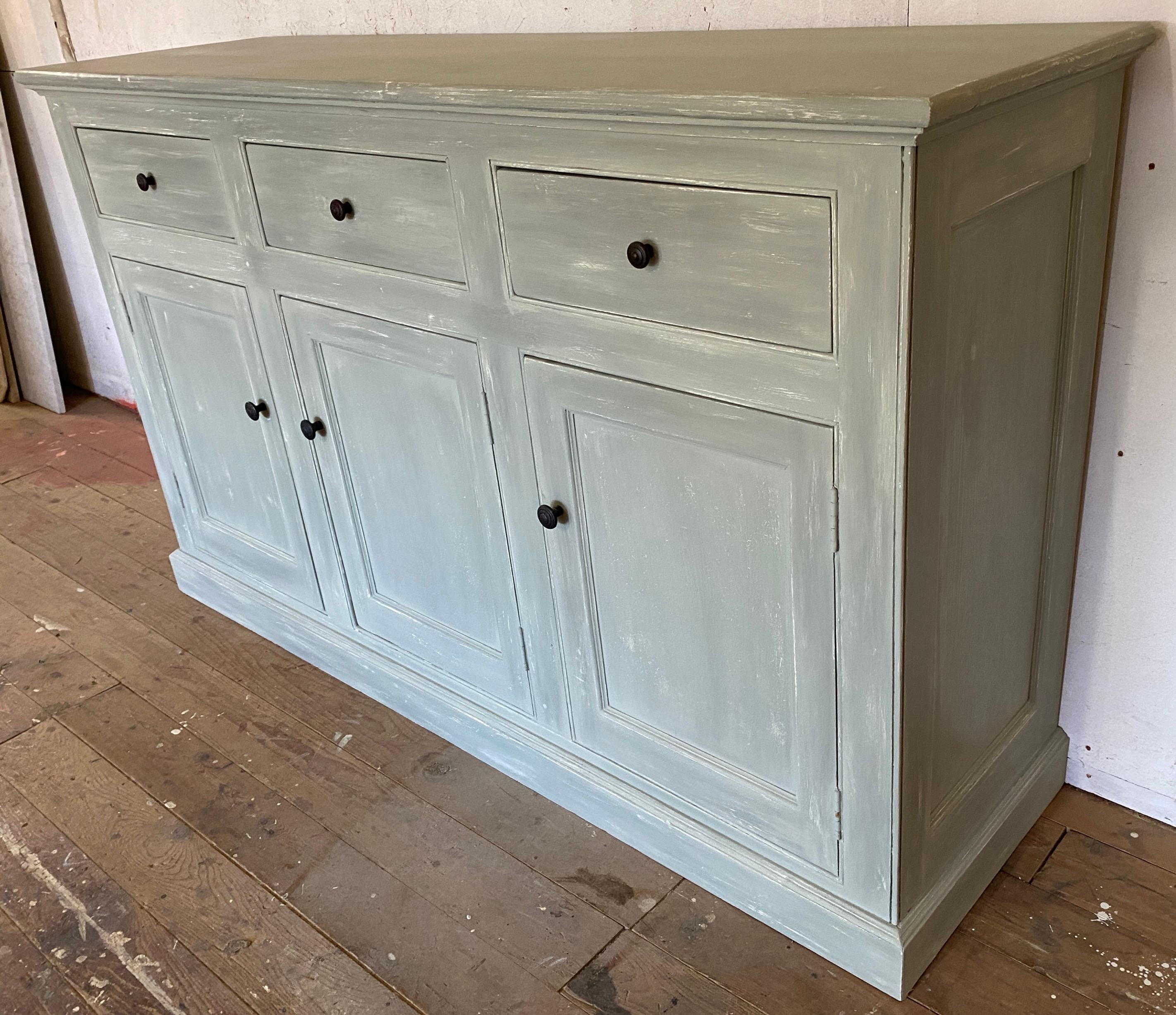 19th Century Large and Tall Country Style Kitchen or Dining Room Server Chest For Sale