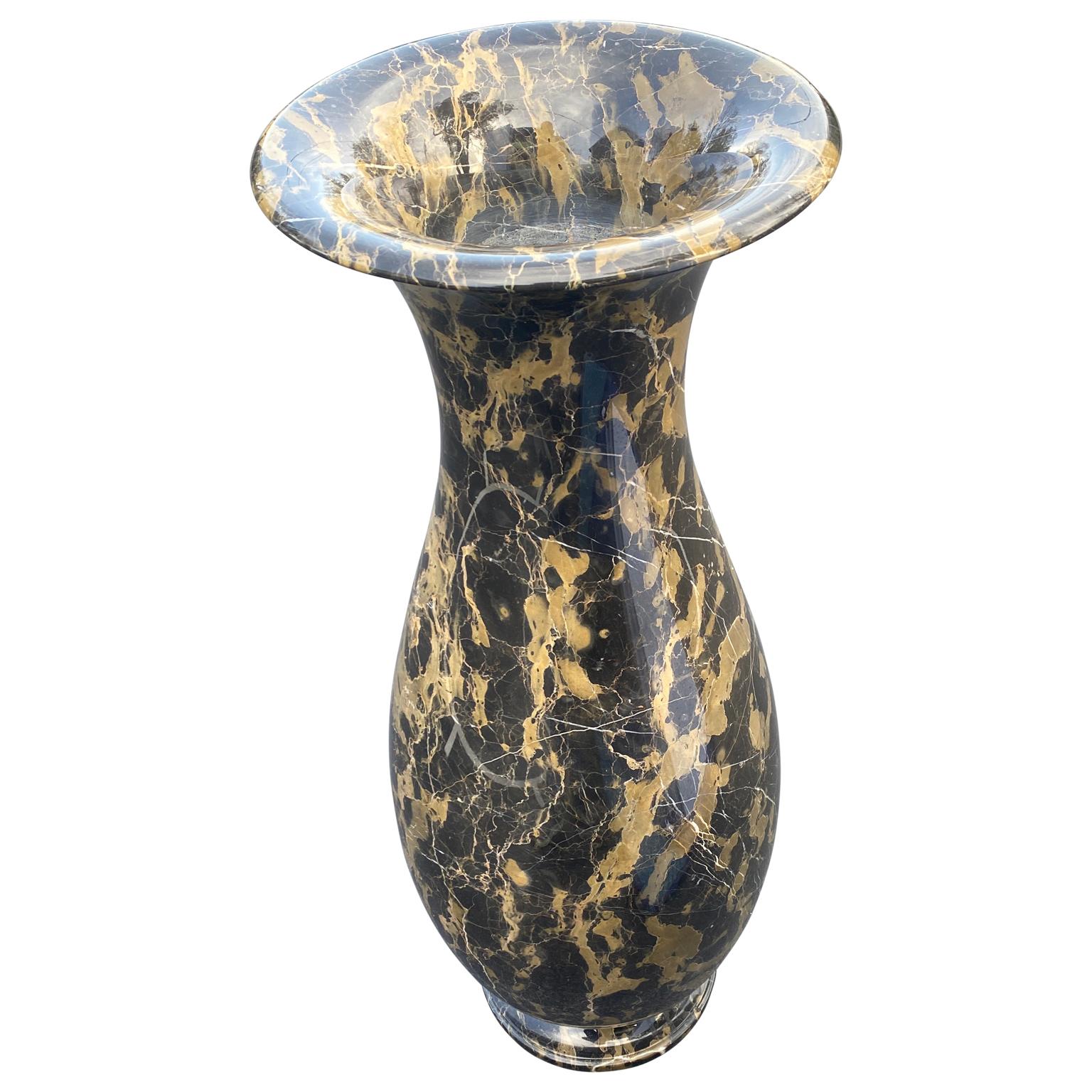 large marble floor vase