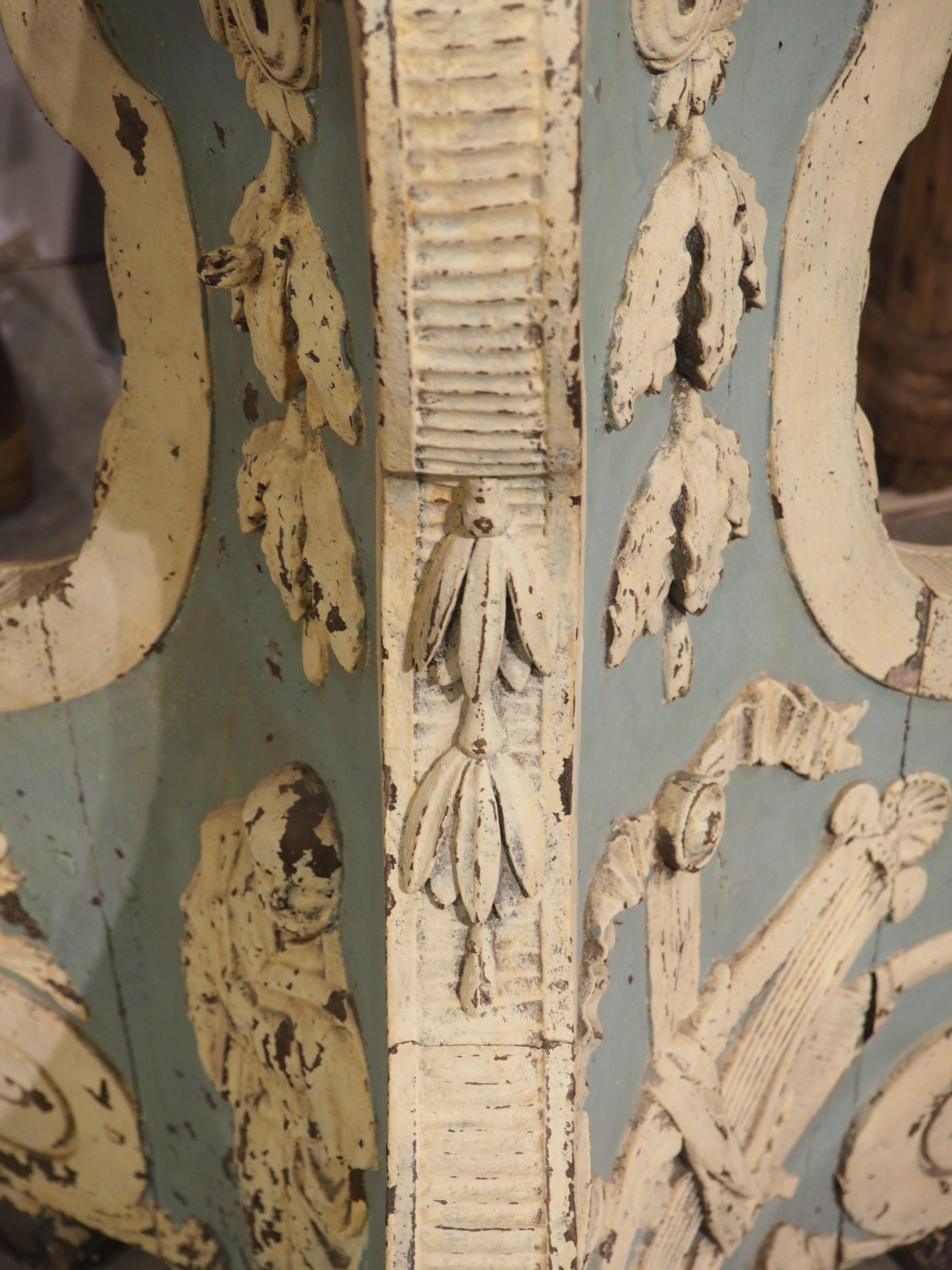Large and Unique 18th Century Painted Wooden Jardinière from Bruges 3