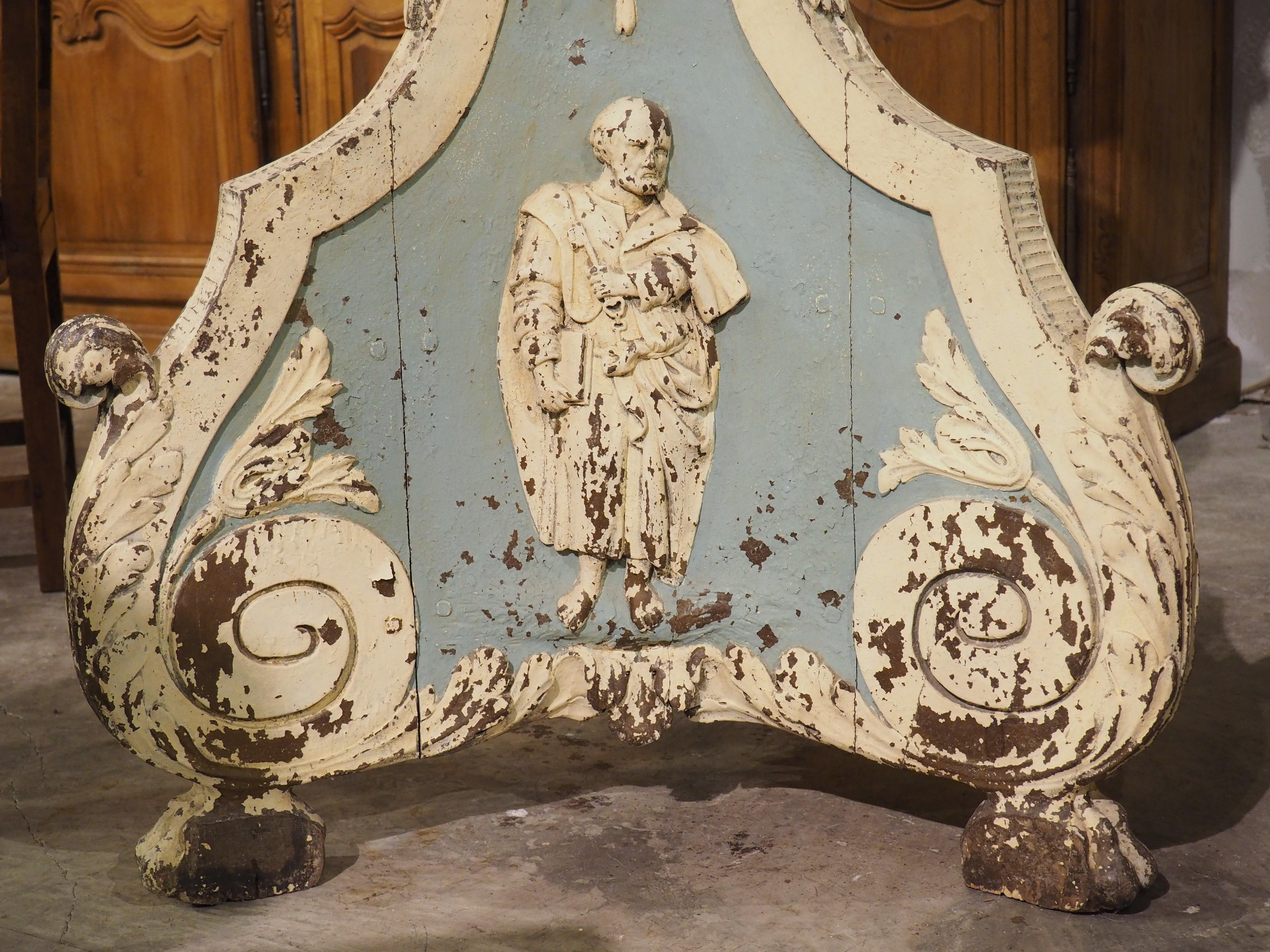 Large and Unique 18th Century Painted Wooden Jardinière from Bruges For Sale 5