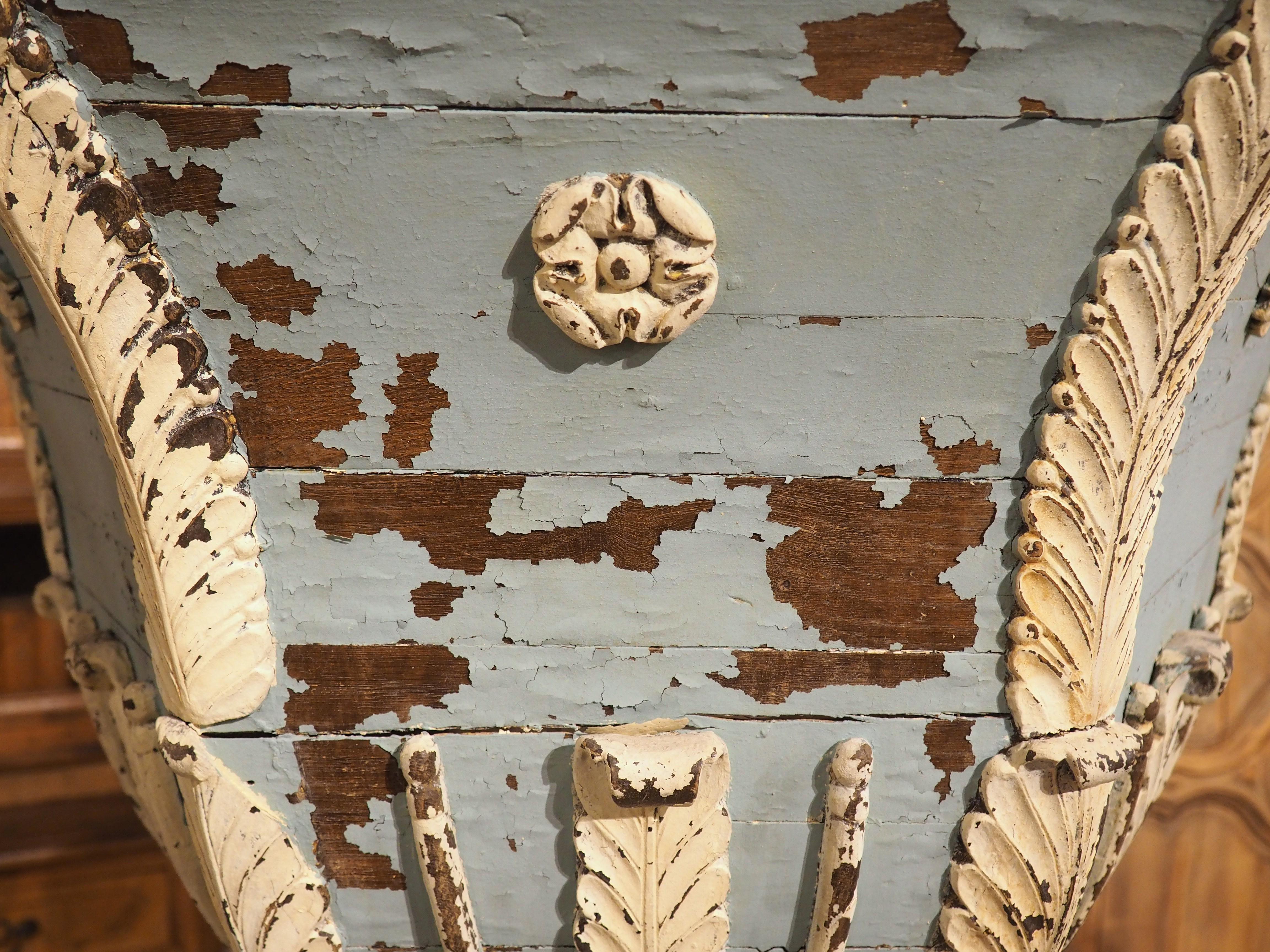 Large and Unique 18th Century Painted Wooden Jardinière from Bruges 1