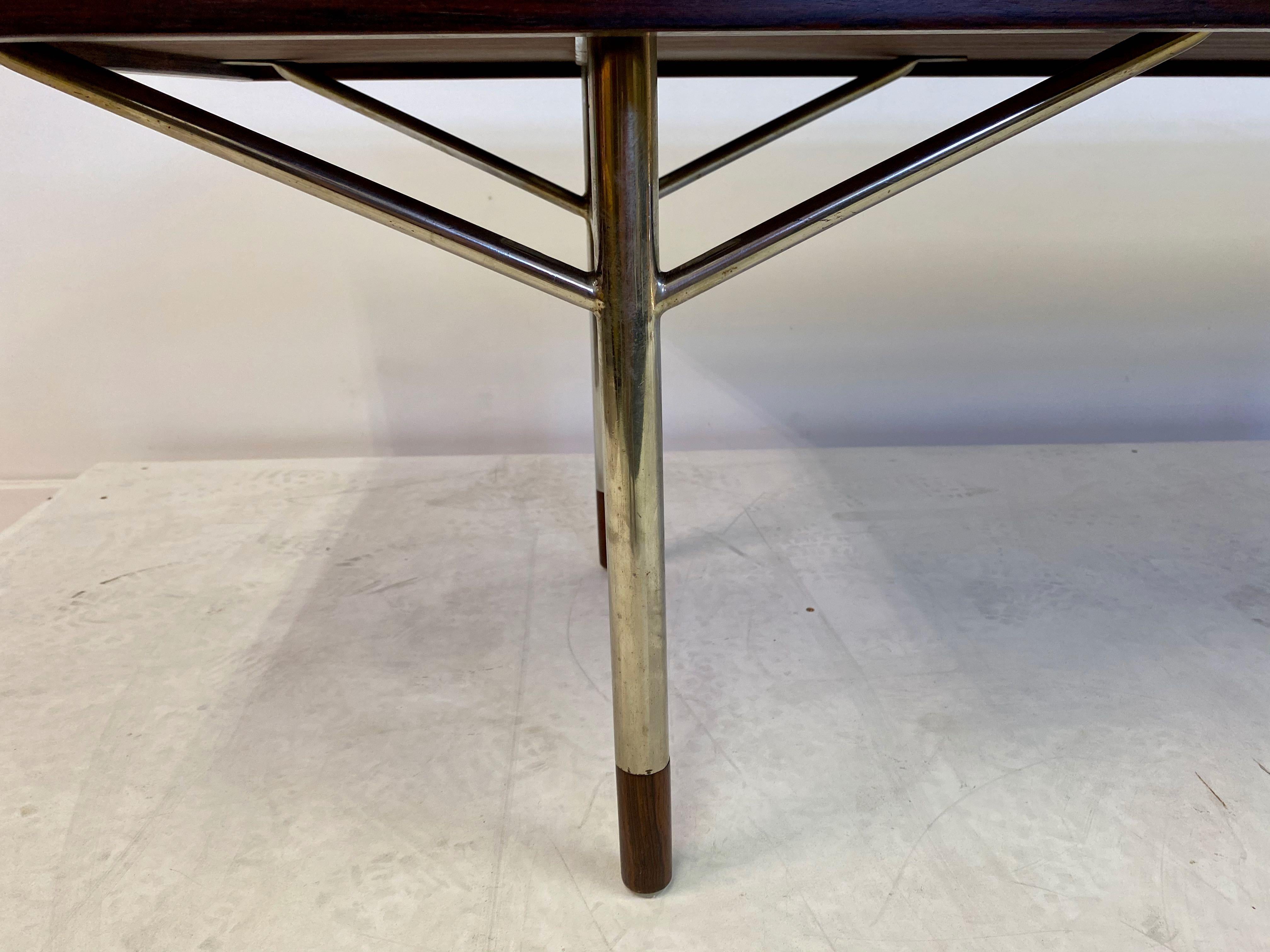 20th Century Large and Unique Danish Rosewood Coffee Table Attributed to Arne Vodder