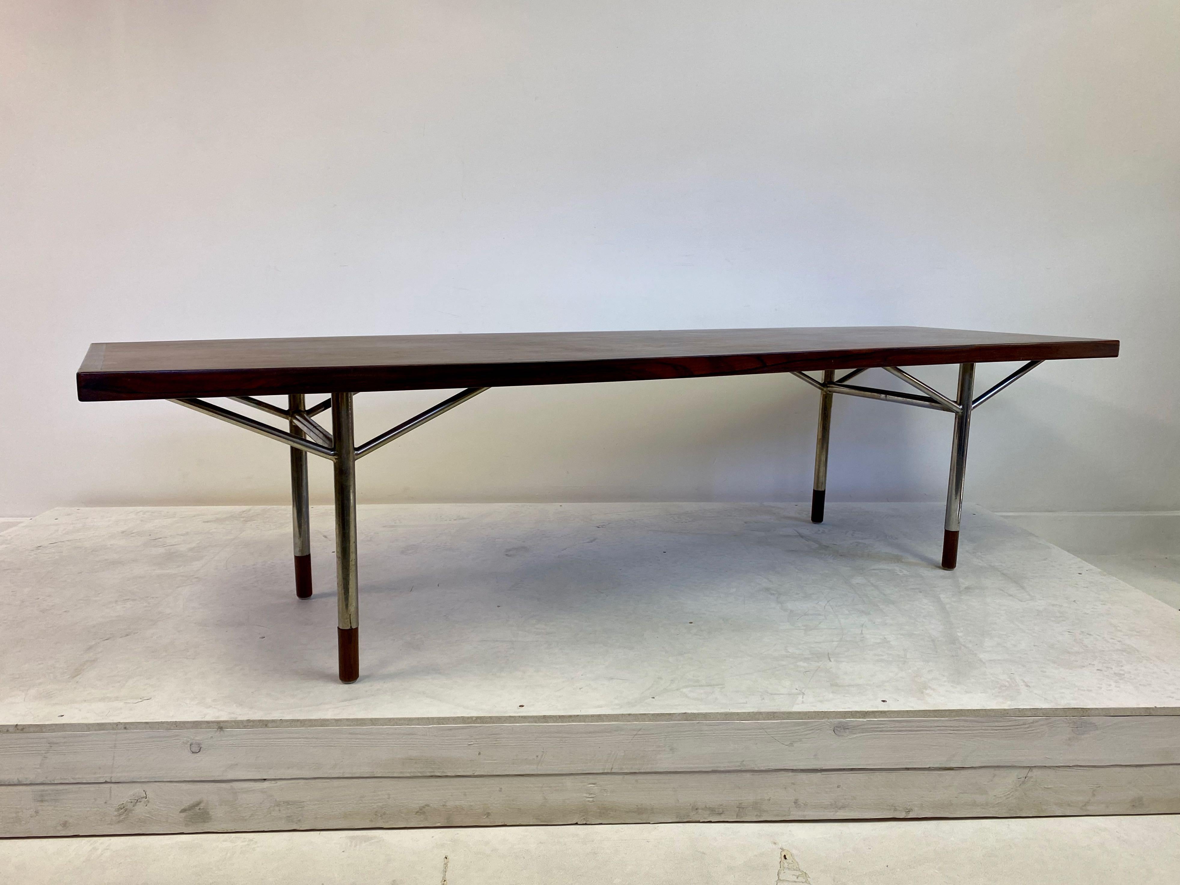 Large and Unique Danish Rosewood Coffee Table Attributed to Arne Vodder 2