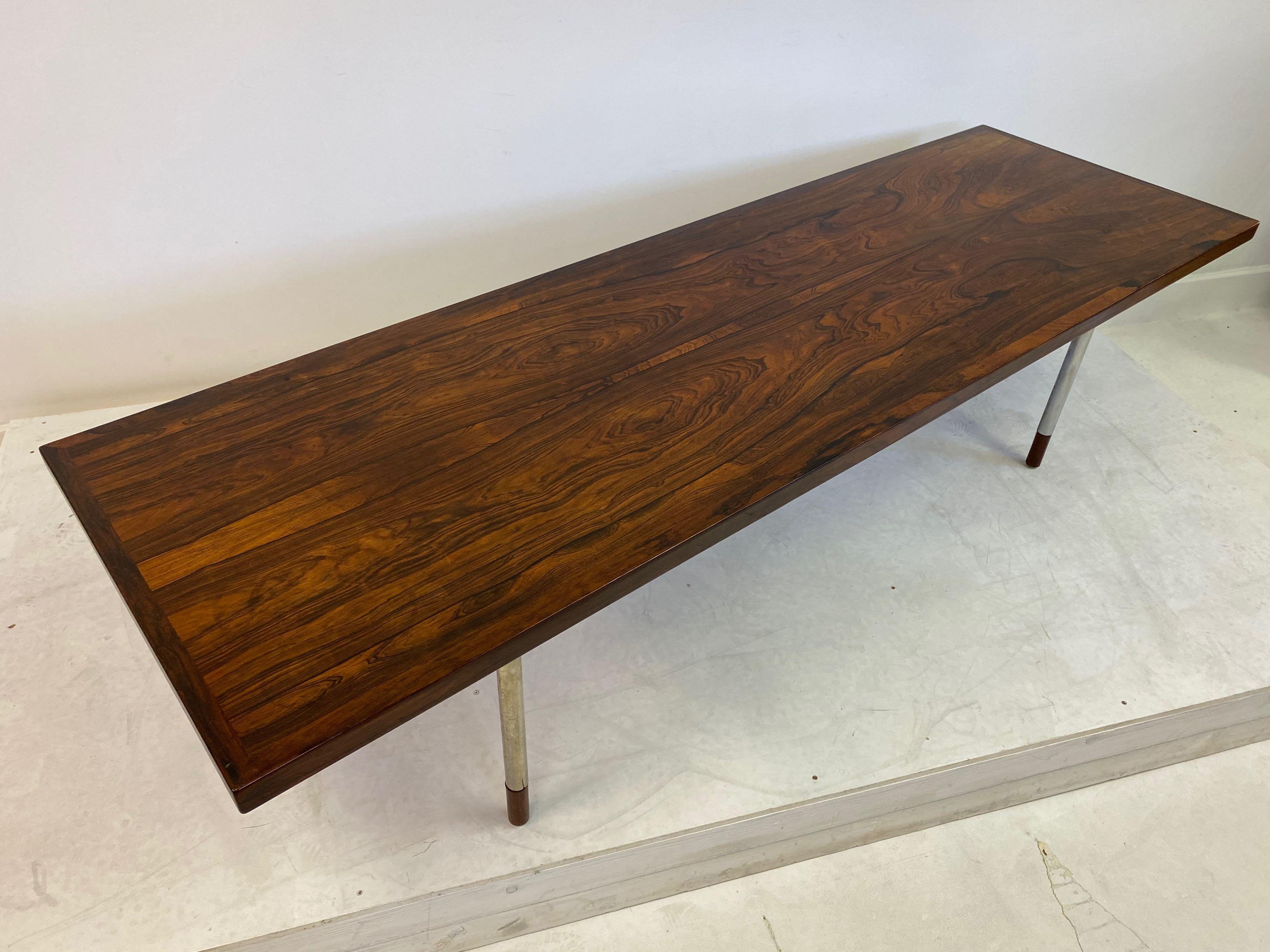Large and Unique Danish Rosewood Coffee Table Attributed to Arne Vodder 3