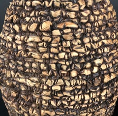 Large and Unique Pair of Woven Rattan Vessels with Lamp Application