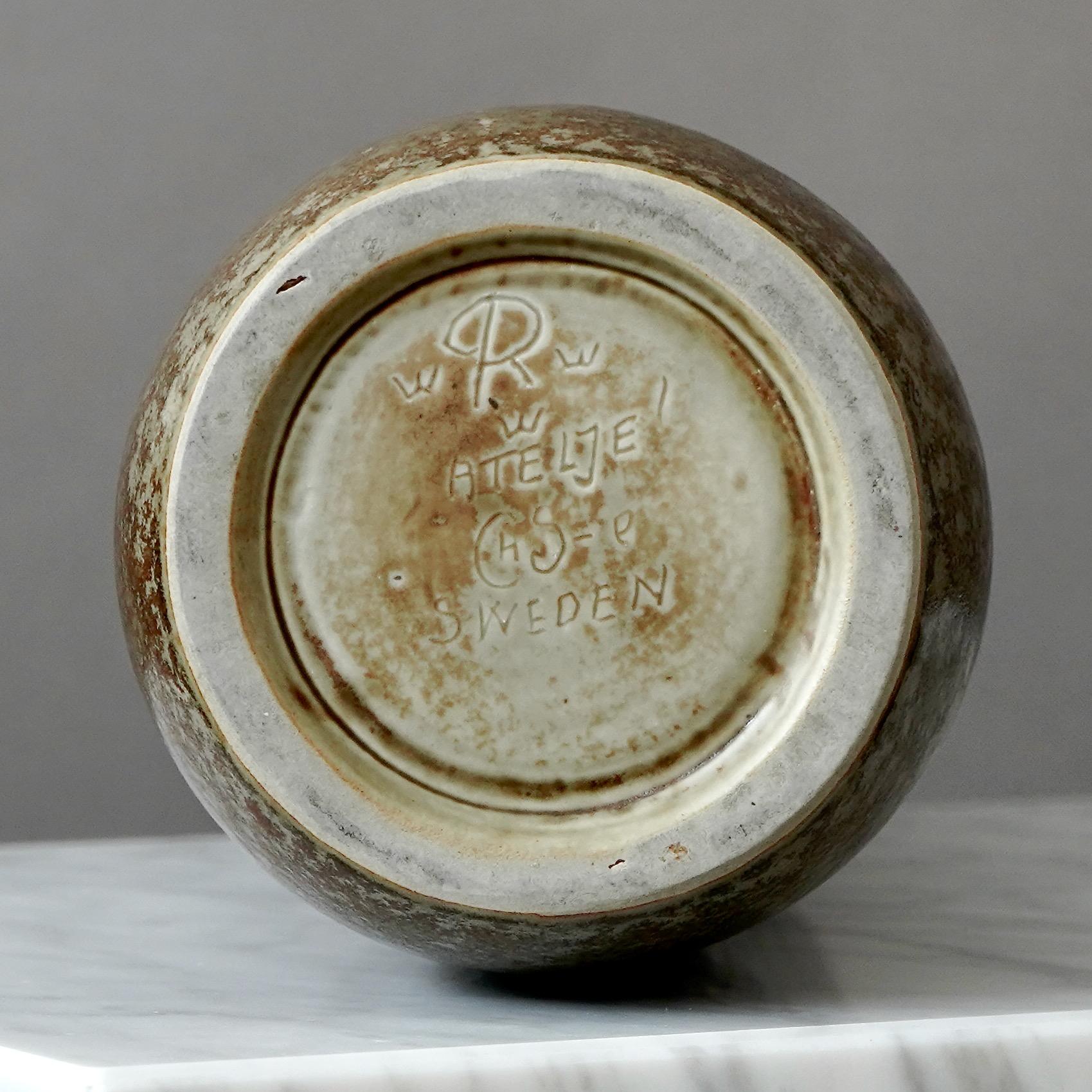 Jarrón grande y único de gres de Carl-Harry Stalhane, Rorstrand, Suecia, años 60 en venta 2