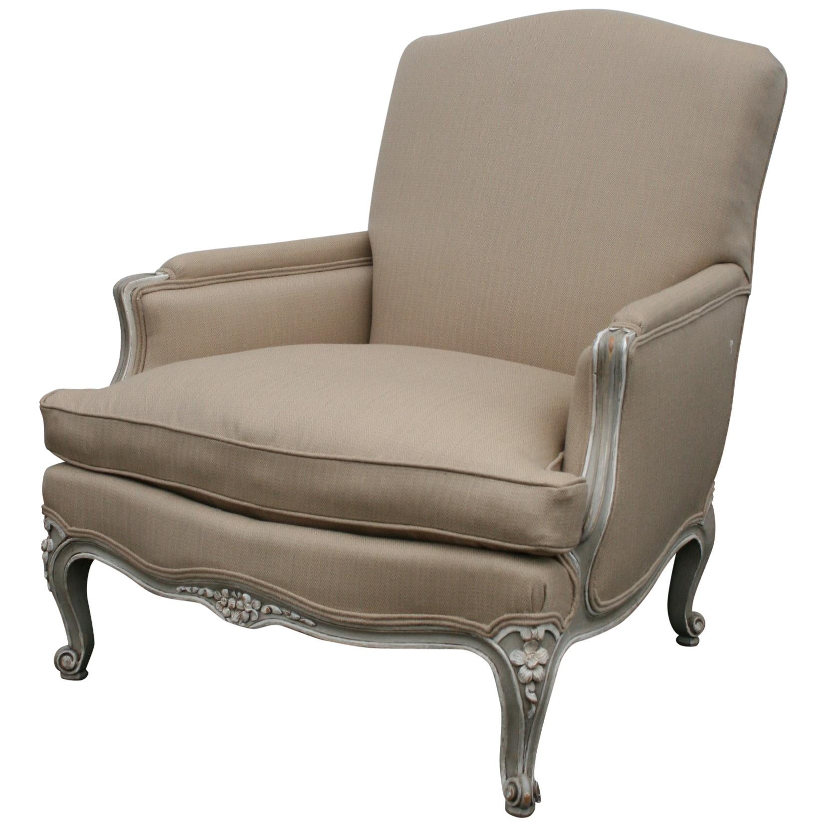 Large and Very Comfortable Louis Style Armchair at 1stDibs