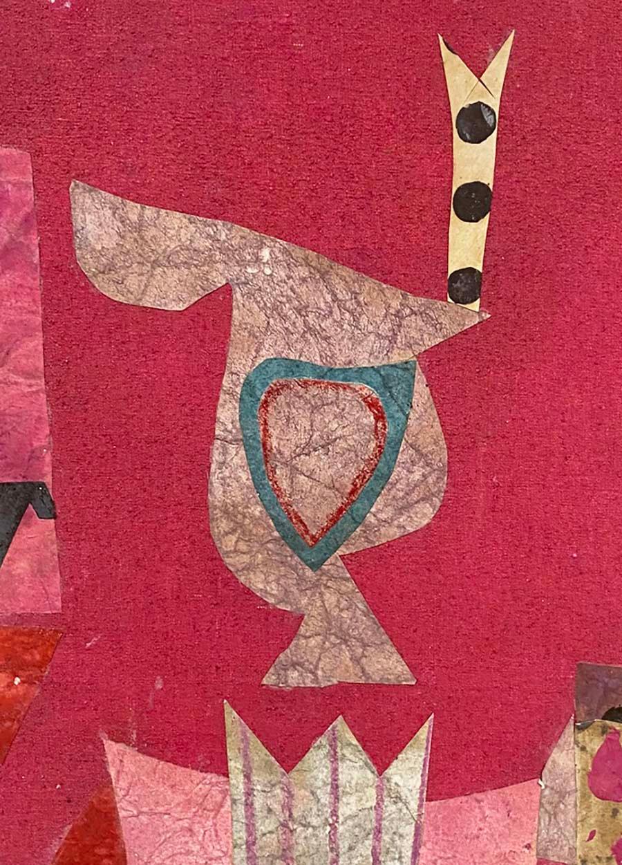 Grande e vibrante collage su tavola di Jean Varda In condizioni buone in vendita a Minneapolis, MN