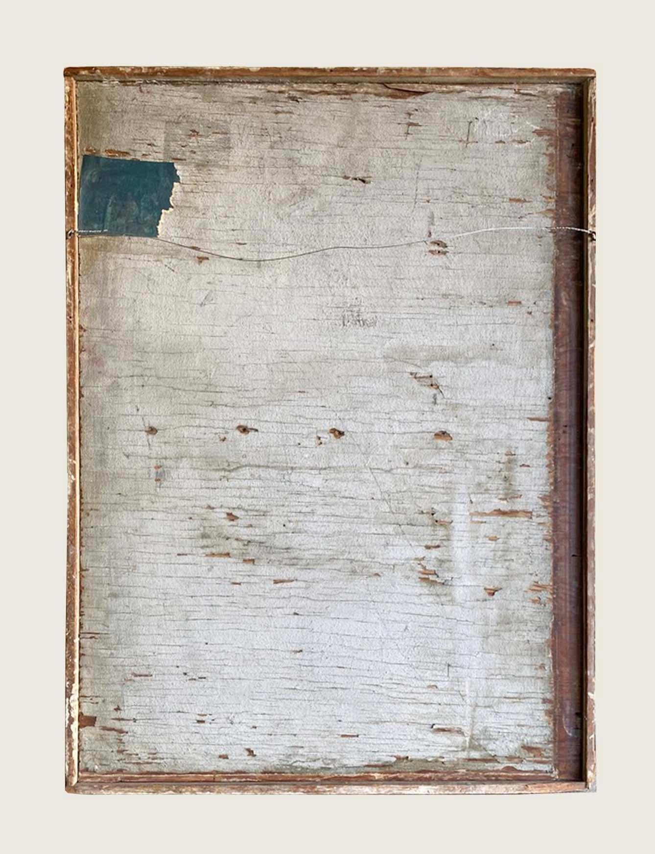 Legno Grande e vibrante collage su tavola di Jean Varda in vendita