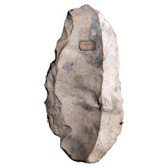 Large and Well-Preserved Neanderthal Stone Tool with Blue-White Patina and Old L