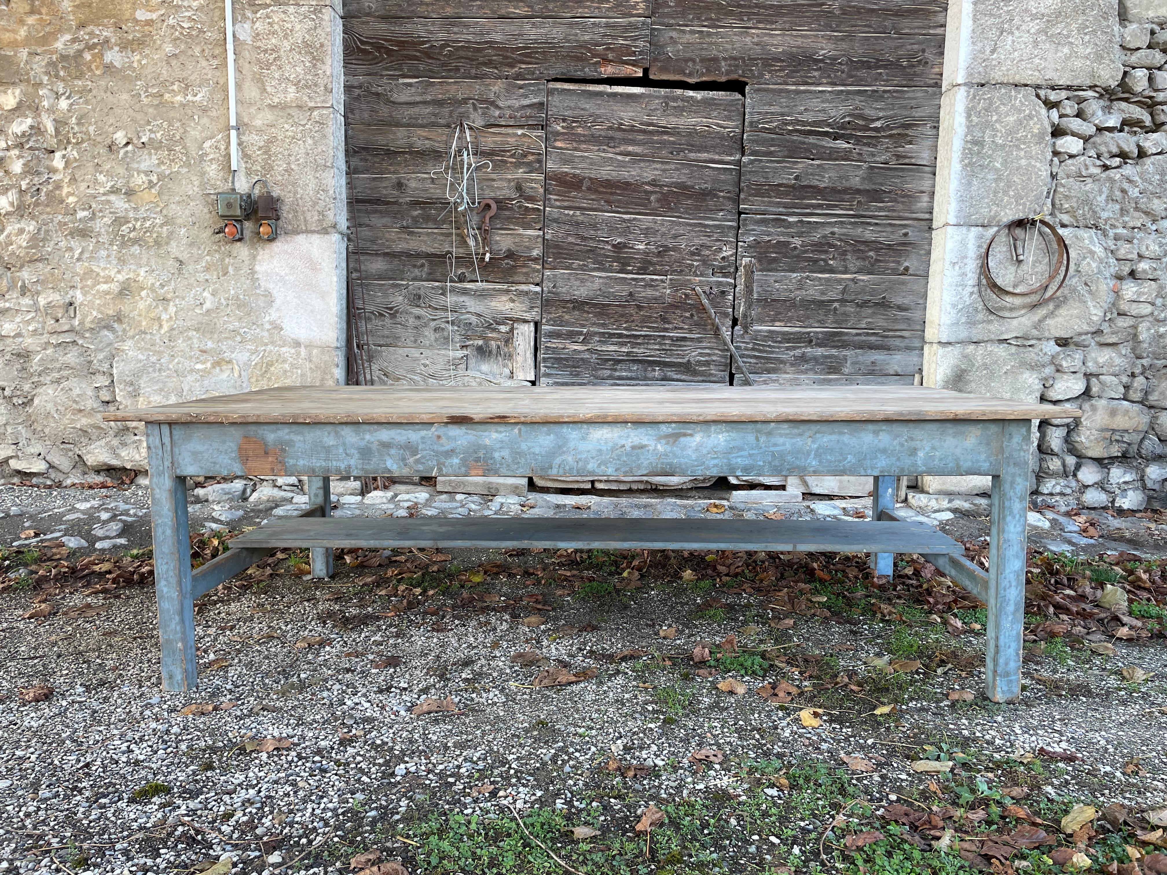 Large and wide old farm table For Sale 5