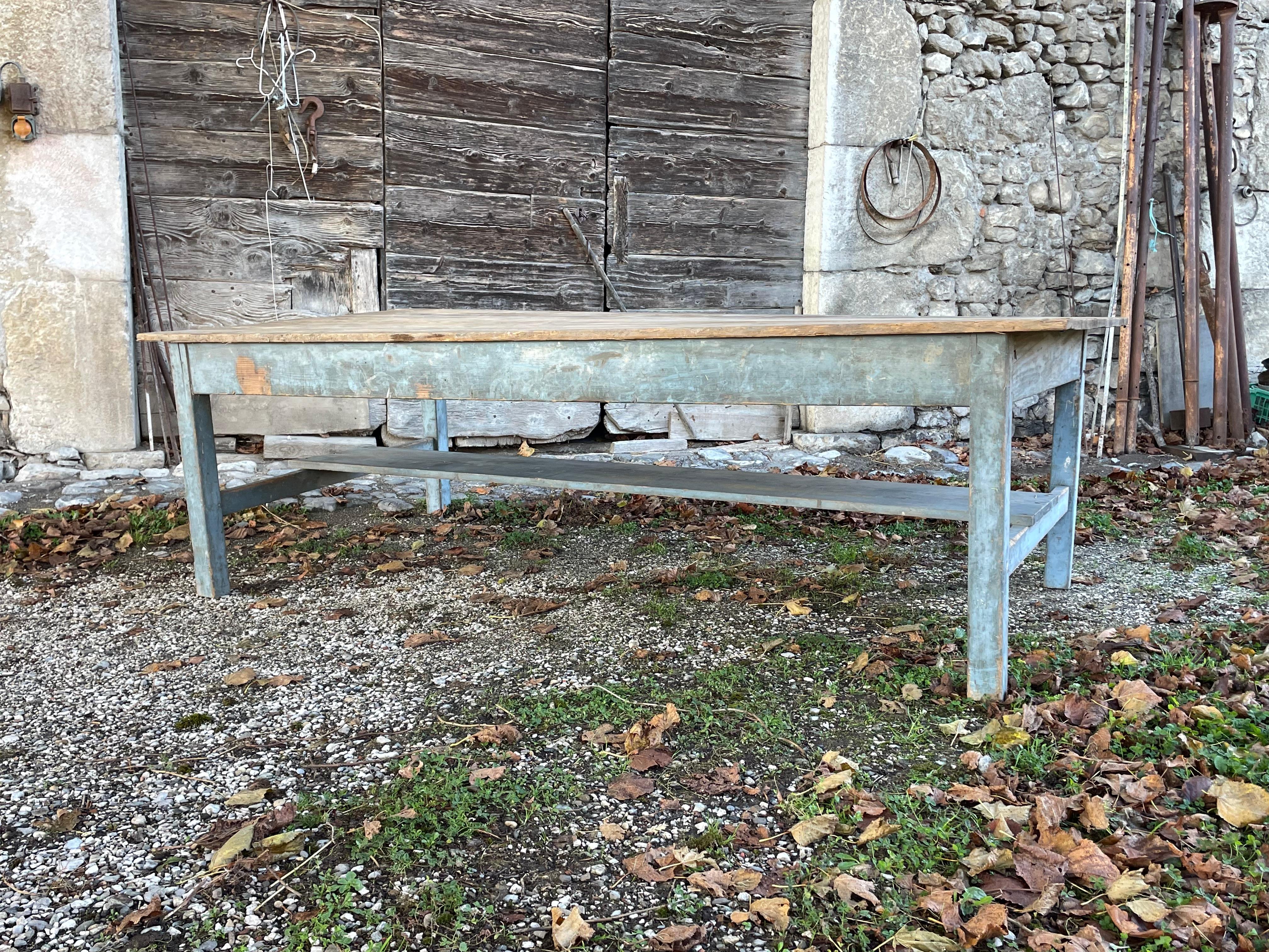 Large and wide old farm table For Sale 12