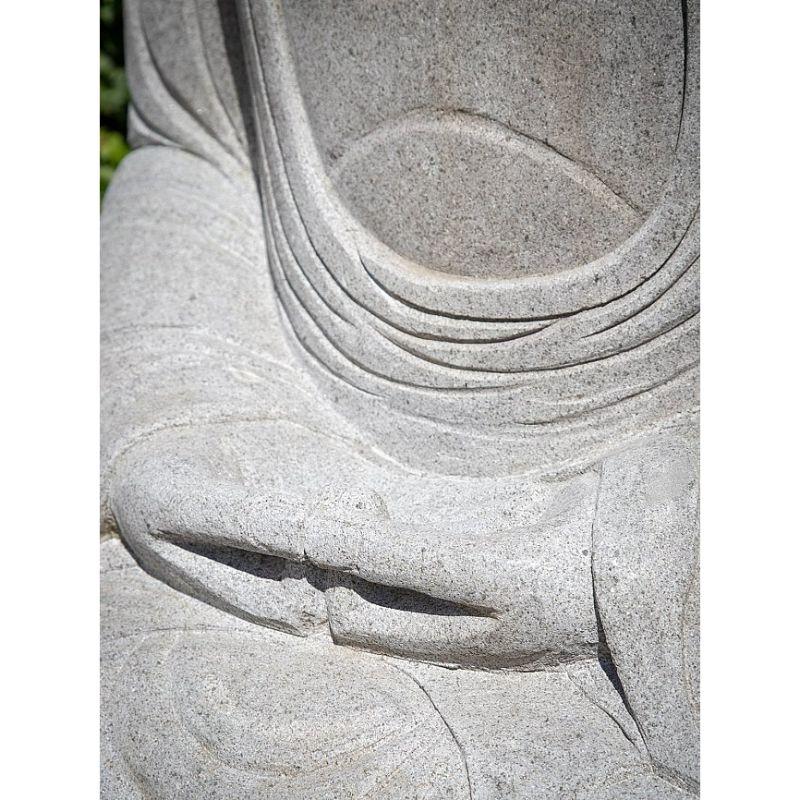 Large andesite stone Buddha statue from Indonesia 3