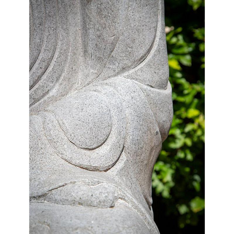 Large andesite stone Buddha statue from Indonesia 4