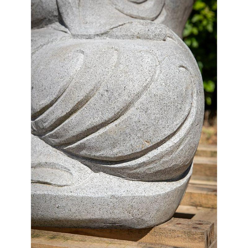 Large andesite stone Buddha statue from Indonesia 5