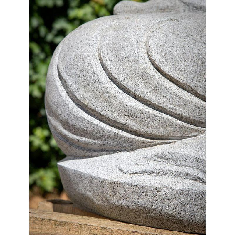 Large andesite stone Buddha statue from Indonesia 6