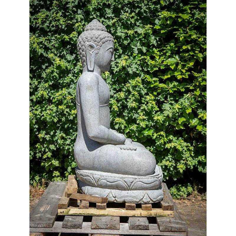 Large Andesite Stone Buddha Statue from Indonesia For Sale 13