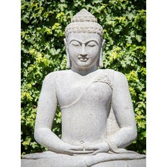 Large Andesite Stone Buddha Statue from Indonesia