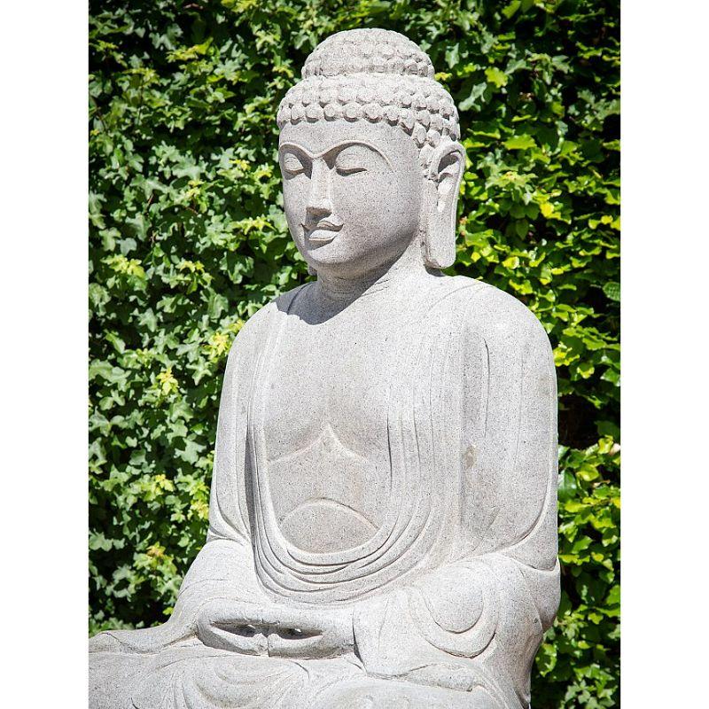 Indonesian Large andesite stone Buddha statue from Indonesia