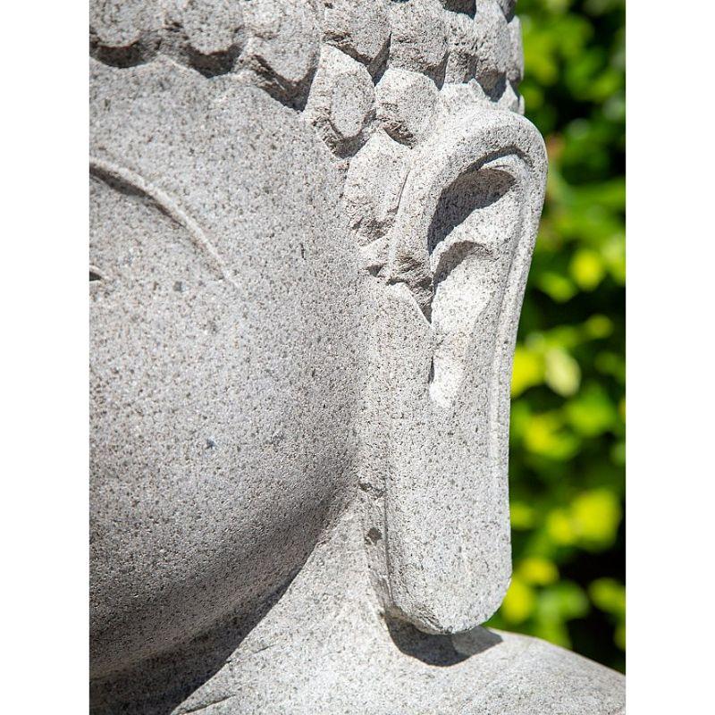 Large andesite stone Buddha statue from Indonesia 1