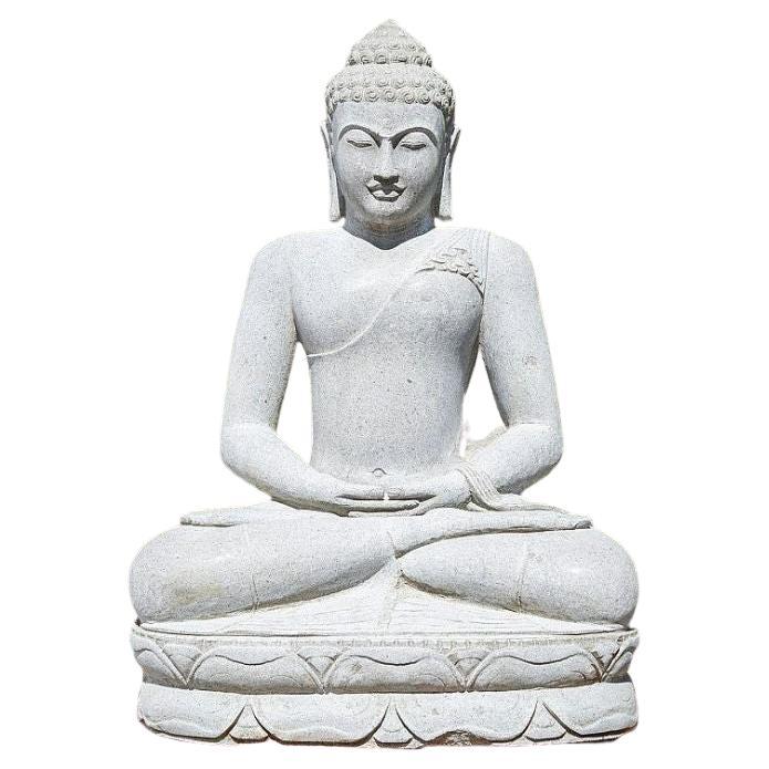 Large Andesite Stone Buddha Statue from Indonesia For Sale