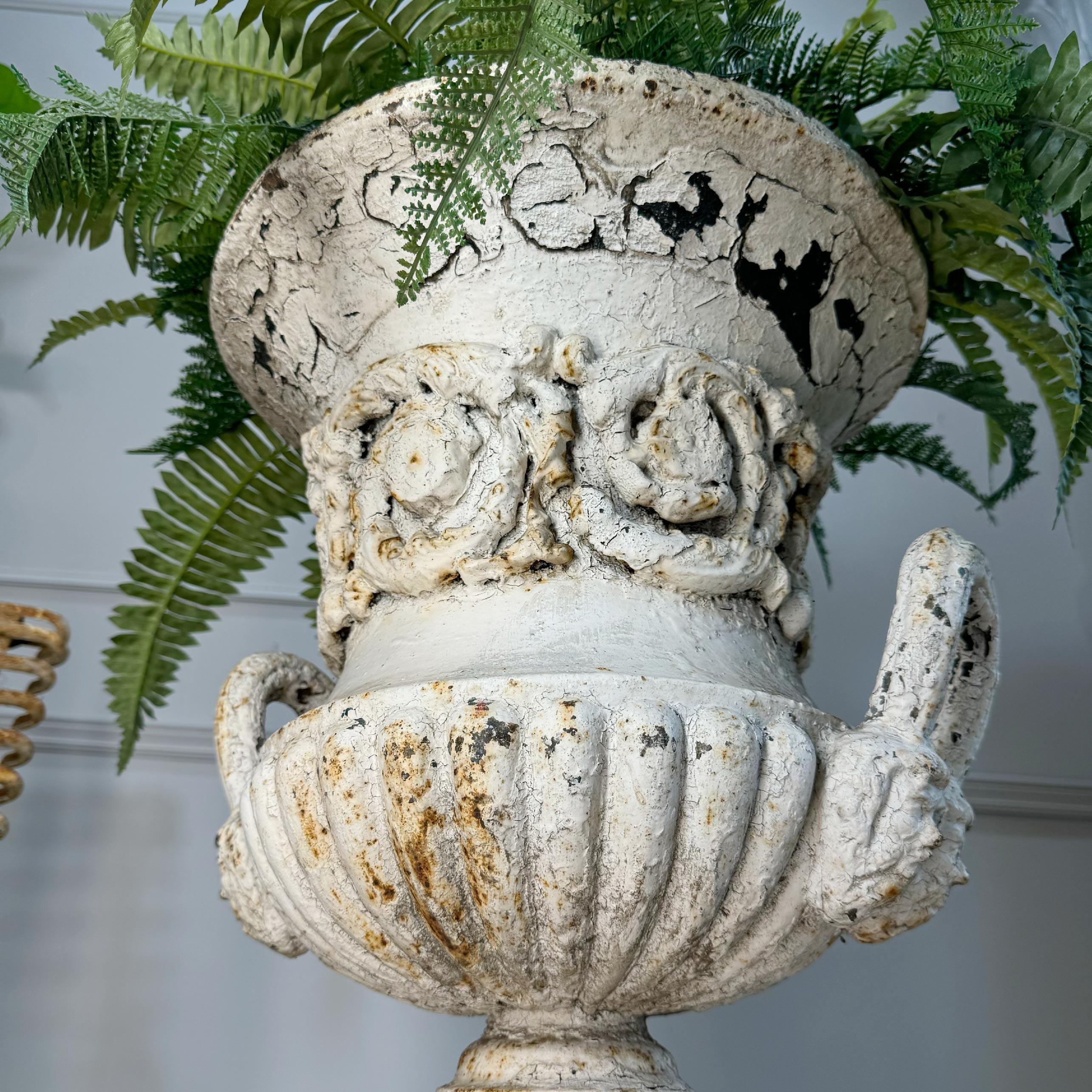 English Large Andrew Handyside Cast Iron Campana Urn For Sale
