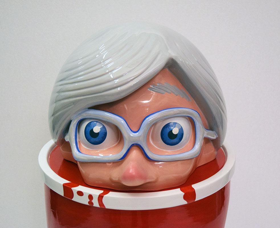 Italiano Grande ceramica Andy Warhol design Massimo Giacon prodotto in edizione limitata Superego in vendita