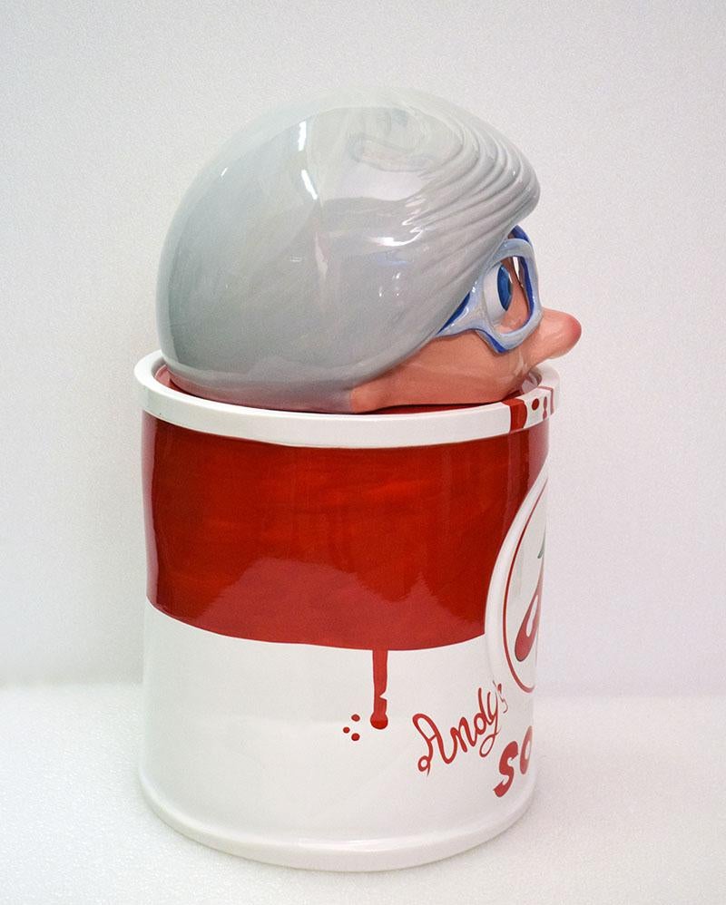 XXI secolo e contemporaneo Grande ceramica Andy Warhol design Massimo Giacon prodotto in edizione limitata Superego in vendita