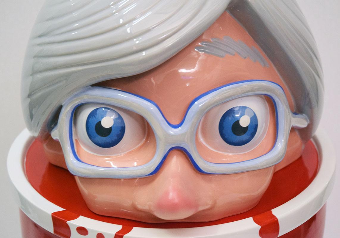 Grande ceramica Andy Warhol design Massimo Giacon prodotto in edizione limitata Superego in vendita 1