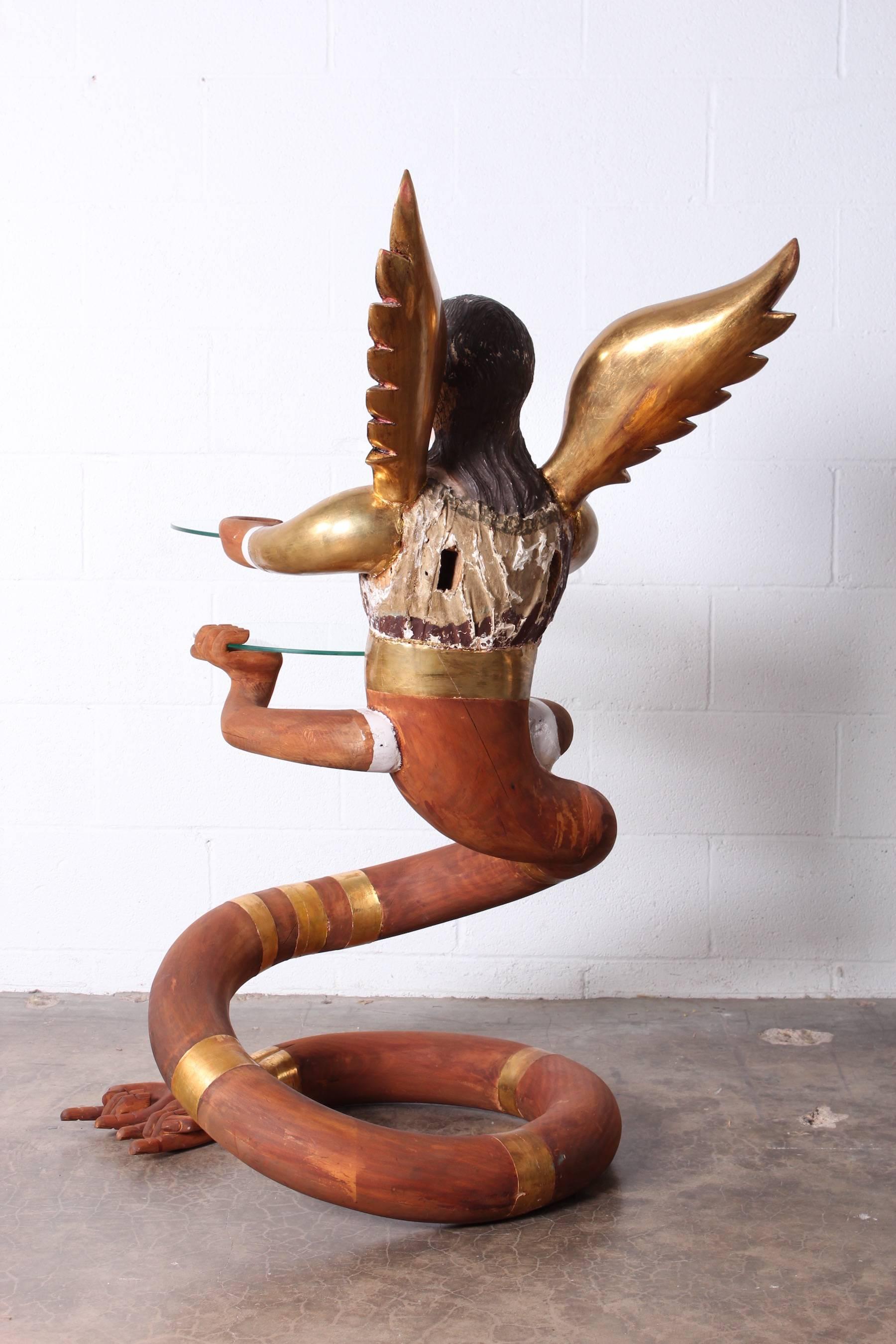 Late 20th Century Large Angelic Serpentine Sculpture by Pedro Friedeberg