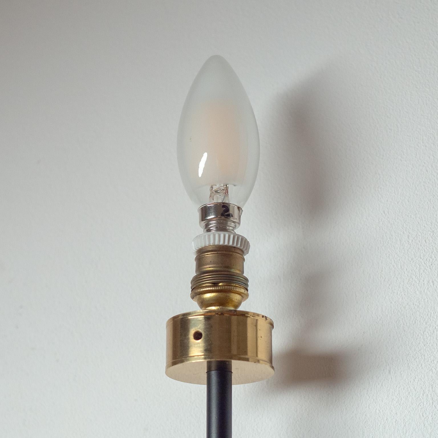 Ottone Grande lampada da parete Angelo Lelii per Arredoluce, anni '50 in vendita