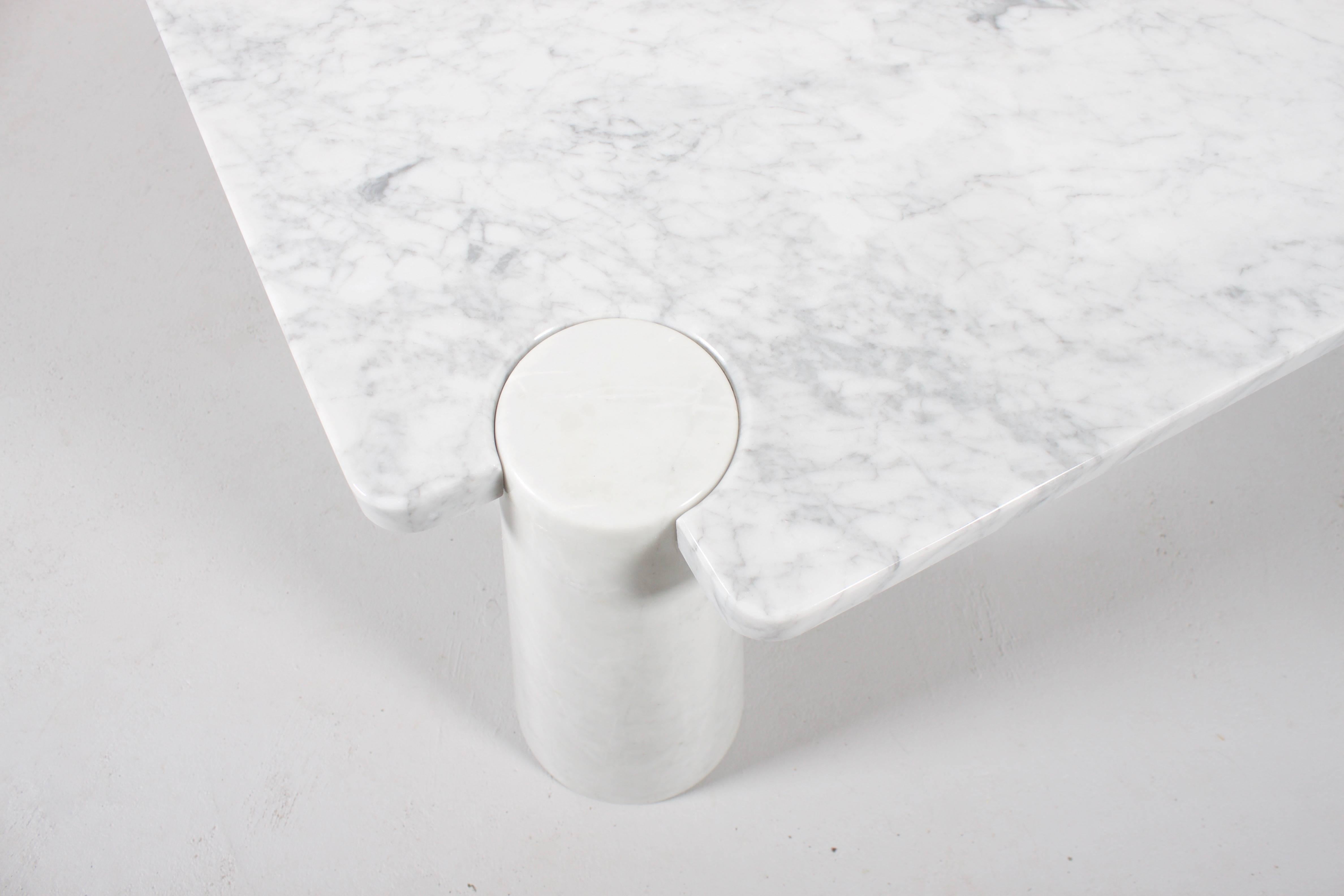 Mid-Century Modern Large Angelo Mangiarotti ‘Eros’ Coffee Table for Skipper, Carrara Marble