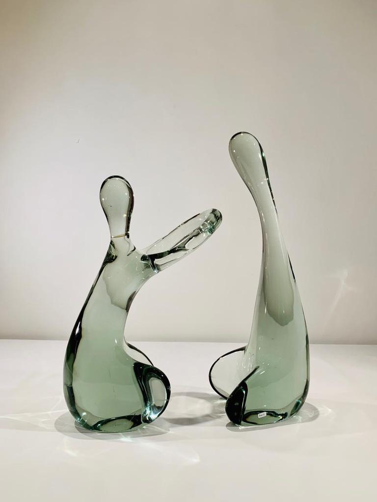 Sehr wichtige und große ANGELO SEGUSO 1972 Murano-Glasskulptur, die 
