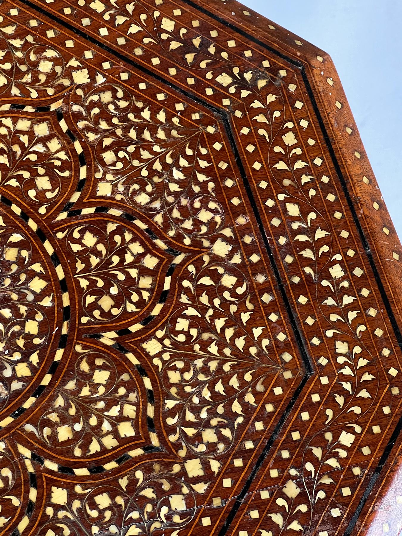 Early 20th Century Large Anglo Indian Octagonal Side/traveling Table For Sale