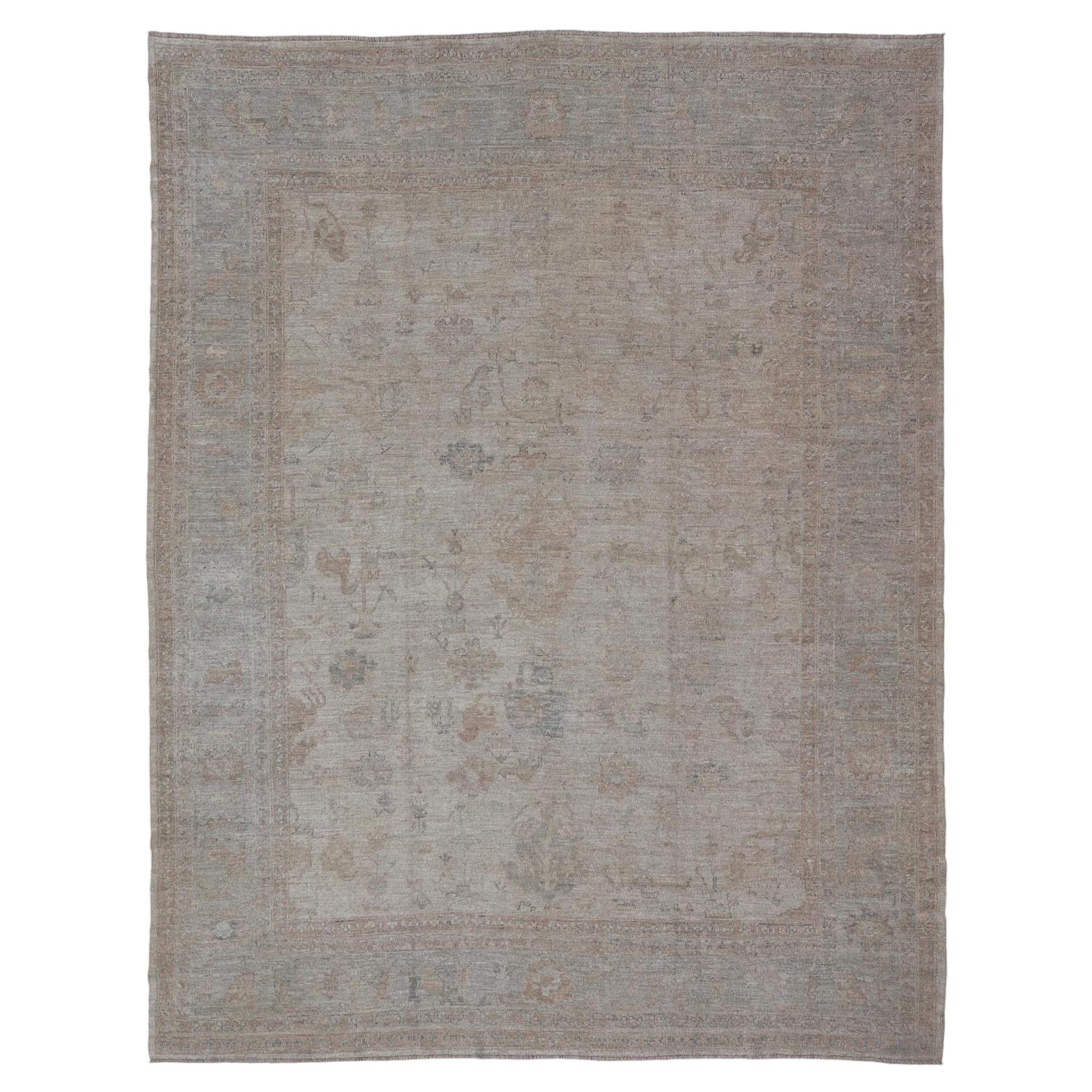 Large Angora Oushak Rug by Keivan Woven Arts 11'3" X14'5"