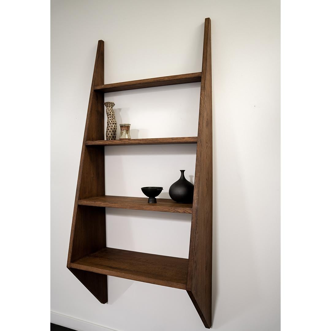 Mid-Century Modern Large Angular French Bookcase For Sale