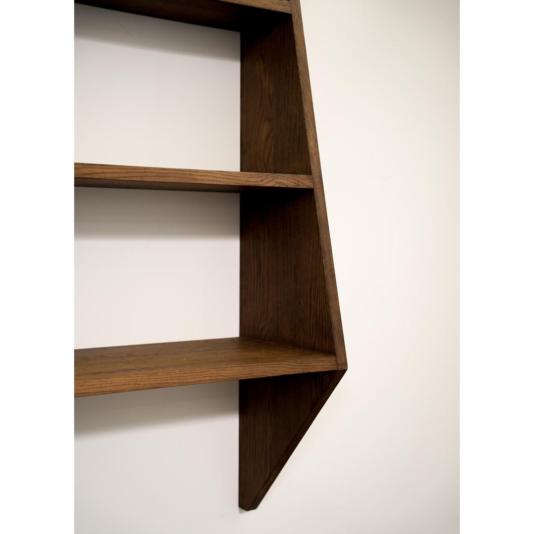 Mid-20th Century Large Angular French Bookcase For Sale