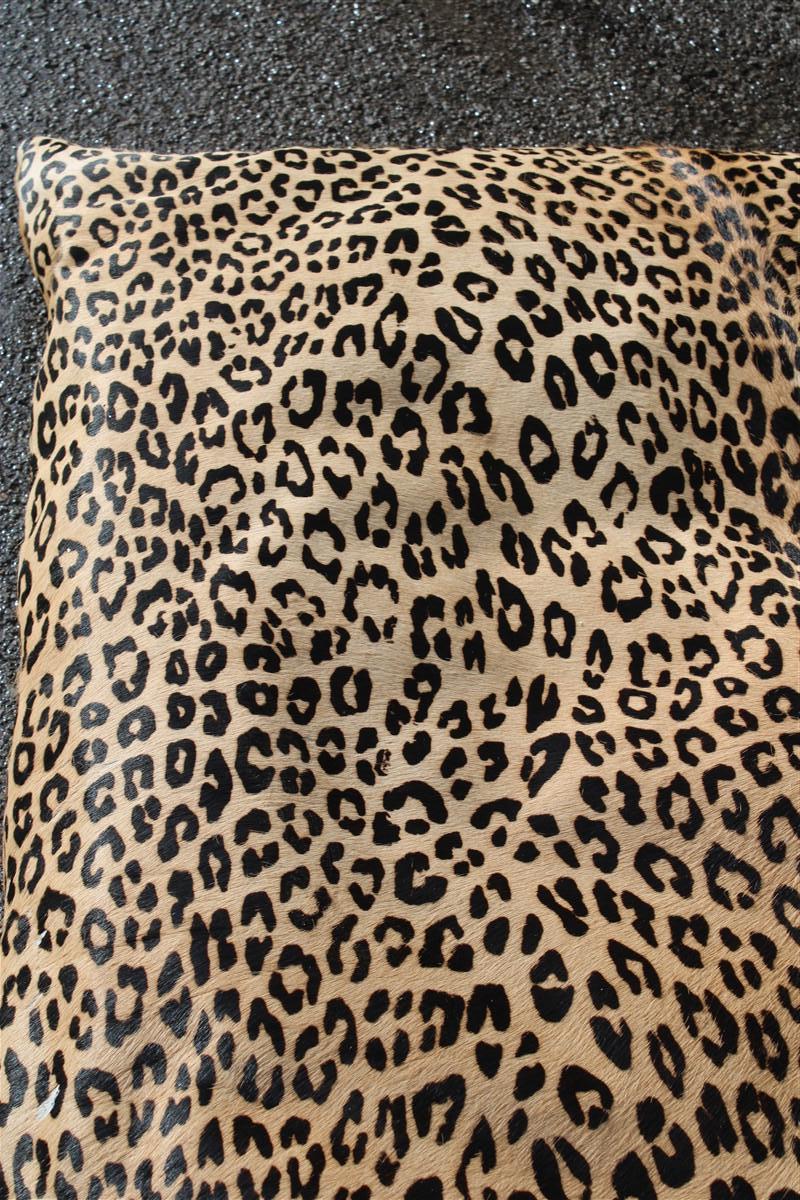 Late 20th Century Large Animalier Cushion Horse Skin Printed Italy 1970s Pop Art Crespi For Sale