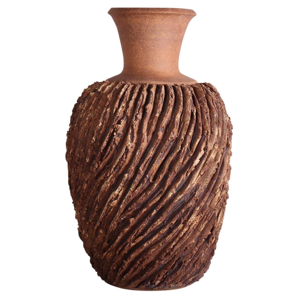 Grand vase en céramique Anne Goldman en vente