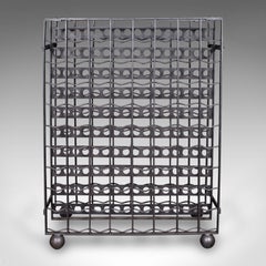 Large Antique 160 Bottle Chateau Wine Rack, French Iron, Cellar Stand, Victorian